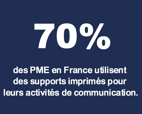70% des PME en France utilisent des supports imprimés pour leurs activités de communication